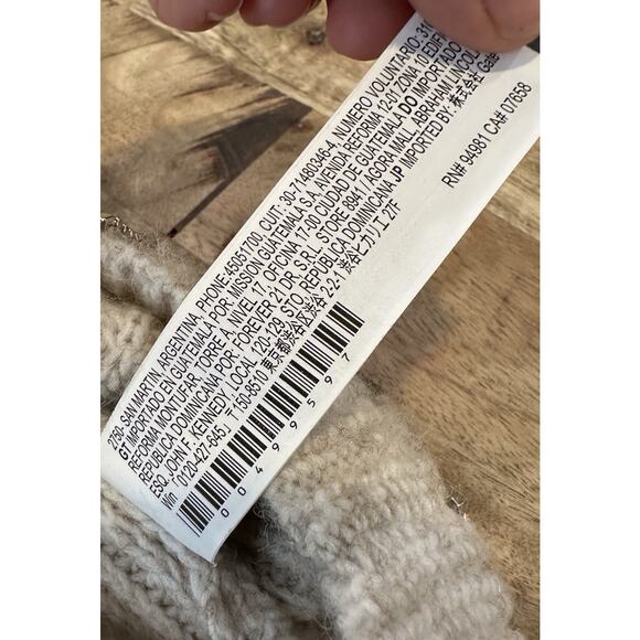 Women's Saint Laurent Cream Diamond Detail Short Sleeve Sweater Top Size S - Picture 8 of 10